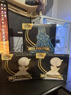 Pokemon TCG Mega Evolution ETB Lot of 3 Brand New Factory Sealed Boxes Free Ship - Image 1