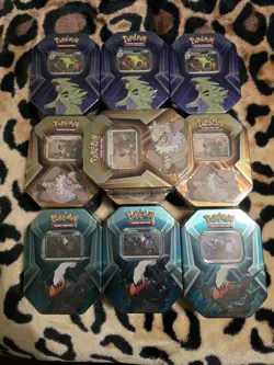 Pokemon TCG Triple Whammy Tin Darkrai Tyranitar Slaking (Sealed) Lot Of 10 - Image 1