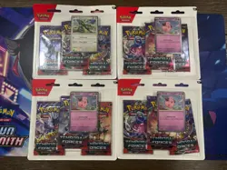 Pokemon 3-Pack Blisters Lot of 4 Cyclizar Cleffa Temporal Forces Sealed 12 Packs - Image 1