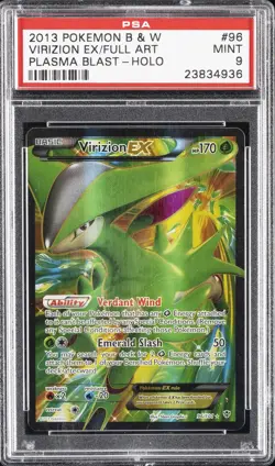 2013 POKEMON B&W PLASMA BLAST #96 FULL ART/VIRIZION EX PSA 9 - Image 1