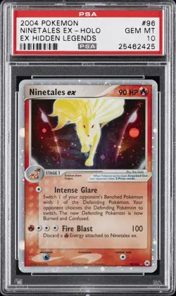 2004 POKEMON EX HIDDEN LEGENDS #96 NINETALES EX-HOLO PSA 10 - Image 1