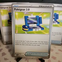4xPokegear 3.0 Base Set Scarlet & Violet Regular Card 186/198 X4 Playset NM - Image 1