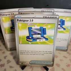 4xPokegear 3.0 Base Set Scarlet & Violet Regular Card 186/198 X4 Playset NM - Image 2