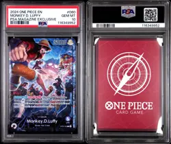 2022 One Piece Card Game: Promos English Monkey D Luffy #OP05-060 PSA 10 GEM MT - Image 3