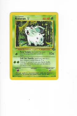 Nidoran 57/64 Common Jungle Unlimited Pokemon TCG Card 1999 Vintage WOTC - Image 1
