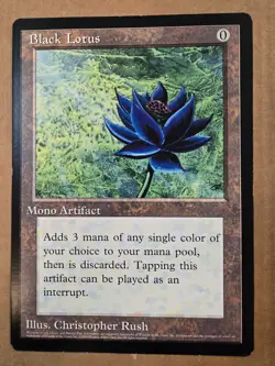 MTG Magic The Gathering MP BLACK LOTUS Oversize 6X9 Card - Image 1