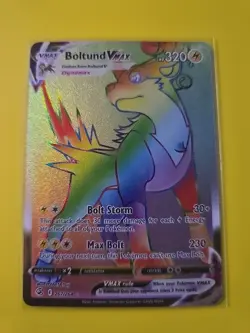 Pokemon Card Boltund VMAX 267/264 Secret Rainbow Rare Fusion Strike Near Mint - Image 1