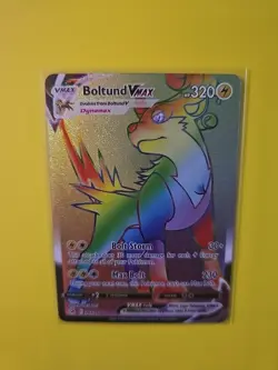 Pokemon Card Boltund VMAX 267/264 Secret Rainbow Rare Fusion Strike Near Mint - Image 3