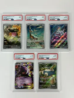 Pokemon Psa Graded Card Lot Of 5 Gengar Snorlax Greavard - Image 1