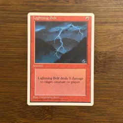 Lightning Bolt VLP 4th Edition 1995 Magic the Gathering Card MTG TCG - Image 1
