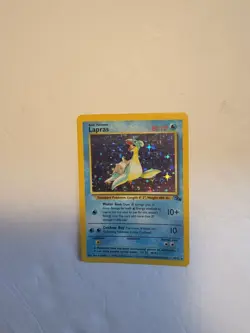 Pokemon TCG Lapras Fossil Holo Unlimited Rare Card 10/62 Vintage! ✨ - Image 1