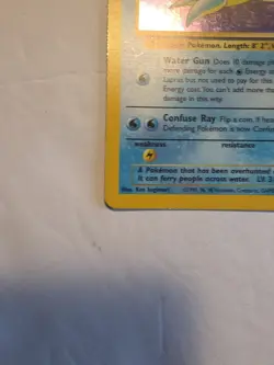 Pokemon TCG Lapras Fossil Holo Unlimited Rare Card 10/62 Vintage! ✨ - Image 2