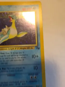 Pokemon TCG Lapras Fossil Holo Unlimited Rare Card 10/62 Vintage! ✨ - Image 3