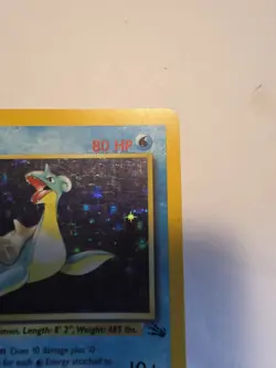 Pokemon TCG Lapras Fossil Holo Unlimited Rare Card 10/62 Vintage! ✨ - Image 4