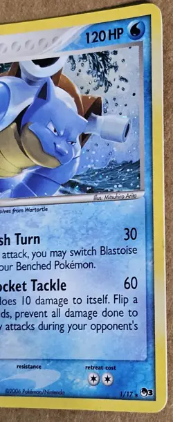 Blastoise POP Series 3 HOLO Pokemon Card 2006 Rare 1/17 - Image 4