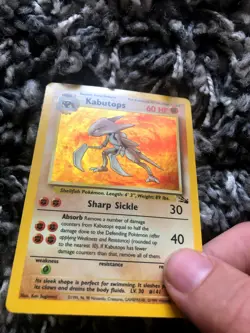 Kabutops 9/62 HOLO RARE POKEMON CARD FOSSIL SET WOTC 1999 - Image 2