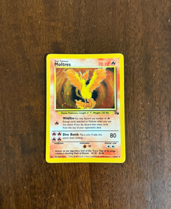 Moltres Fossil 12/62 Unlimited Holo Rare Vintage Pokemon Card 1999 WOTC NM - Image 1