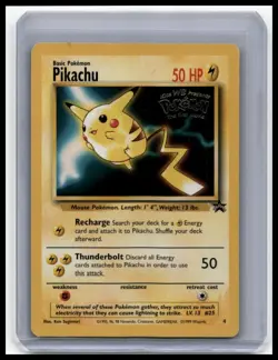 Pokemon Cards WB Black Star Promo #4 Pikachu LP - Image 1