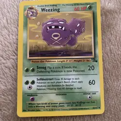 Pokemon Card TCG Weezing 1st Edition Fossil Uncommon - Image 1