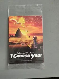 2017 Pokemon Movie "I Choose You" Ash's Pikachu Card Promo Pack Factory Sealed - Image 1