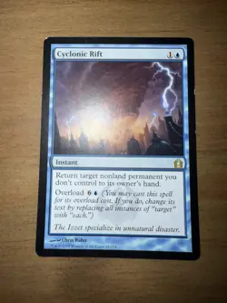 1x Cyclonic Rift [Return to Ravnica Magic The Gathering MTG Rare Blue PLAY WEAR - Image 1