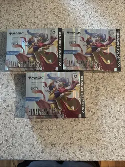 Magic: The Gathering Final Fantasy Collector Booster Omega Box (Lot of 3) Sealed - Image 1