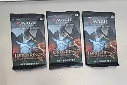 LOT OF 3~MTG Lord of the Rings: Tales of Middle-Earth LOTR Set Booster Packs NEW - Image 1