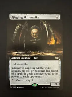 Giggling Skitterspike 066 Regular Extended Art Commander Duskmourn MTG - Image 1