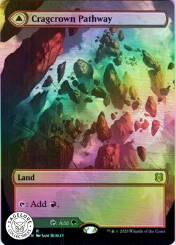 MTG Cragcrown Pathway (Borderless) (287) | NM Foil | Zendikar Rising {ZNR} - Image 1