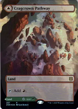 MTG Cragcrown Pathway (Borderless) (287) | NM Foil | Zendikar Rising {ZNR} - Image 2