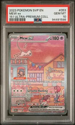 2023 POKEMON SVP EN-SV BLACK STAR PROMO 151 ULTRA-PREM COLL #053 MEW EX PSA 10 - Image 1