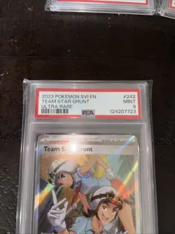 2023 Pokemon SV Team Star Grunt #242/198 PSA 9 - Image 2