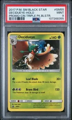 DECIDUEYE-HOLO #SM55 PSA 9 • 2017 POKEMON SM BLACK STAR PROMO 8355 - Image 1
