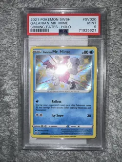 PSA 9 2021 POKEMON SWSH GALARIAN MR. MIME SHINING FATES- HOLO#SV020MINT971925621 - Image 4