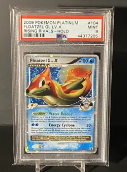 Pokemon 2009 Platinum Rising Rivals 104/111 Holo Rare Floatzel GL LV.X PSA 9 - Image 1