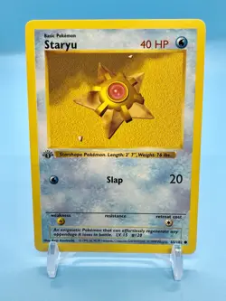 1999 Pokemon Game 1st Edition STARYU Shadowless English 65/102 *Never Played* - Image 1