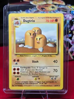 Dugtrio #19 | Pokemon Base Set | Ungraded | Lightly Played - Image 1