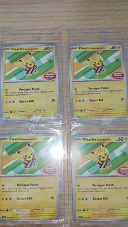 Lot 10 PROMO Pokemon Pikachu V 1 Berkemeja Batik Indonesia Journey 101/SV-P - Image 2