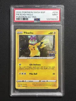 Pikachu Cosmos Holo Promo Pokemon Go Pokemon TCG SWSH234 Sword & Shield PSA 9 - Image 1