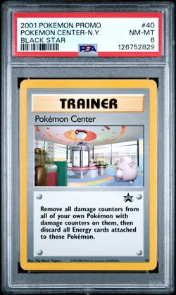 2001 POKEMON PROMO BLACK STAR #40 POKEMON CENTER-N.Y. PSA 8 - Image 1