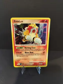 Entei LV.43 Cracked Ice Holo Pokemon 4/132 Secret Wonders NM Free Shipping - Image 1