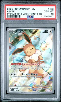 2025 POKEMON SVP EN-SV BLACK STAR PROMO #173 EEVEE PSA 10 - Image 1