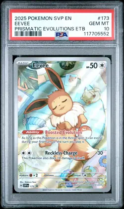 2025 POKEMON SVP EN-SV BLACK STAR PROMO #173 EEVEE PSA 10 - Image 1