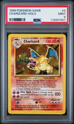 1999 POKEMON GAME #4 CHARIZARD-HOLO PSA 9 - Image 1