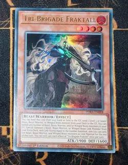 YUGIOH Tri-Brigade Fraktall (PHRA-EN008) Ultra Rare 1st Edition Played - Image 1