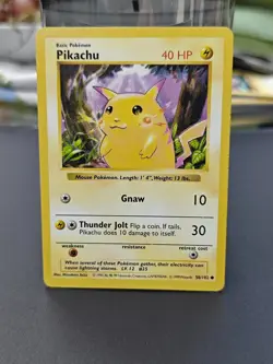 Pikachu - 58/102 - Base Set - Shadowless Red Cheeks - Pokemon Card - Image 1