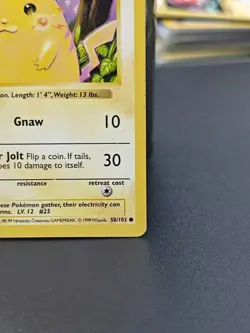 Pikachu - 58/102 - Base Set - Shadowless Red Cheeks - Pokemon Card - Image 4