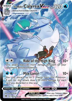 Pokemon Astral Radiance Ice Rider Calyrex VMAX TG15/TG30 Ultra Rare Holo Card - Image 1
