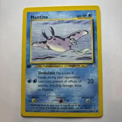 Mantine 64/111 1st Edition Pokemon Card Neo Genesis Near Mint NM-Mint Vintage - Image 1