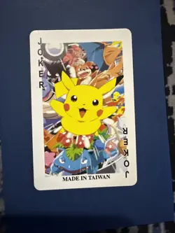 1998 Pokemon Pocket Monsters Playing Cards Poker Joker Pikachu Prism Back - Image 2